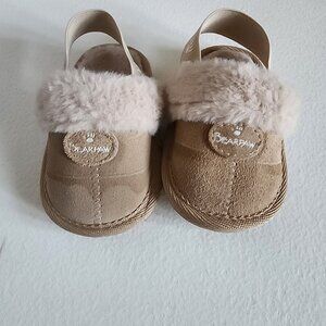 BEARPAW Suede slippers Sheepskin Lined for Baby Size 0-6 Months